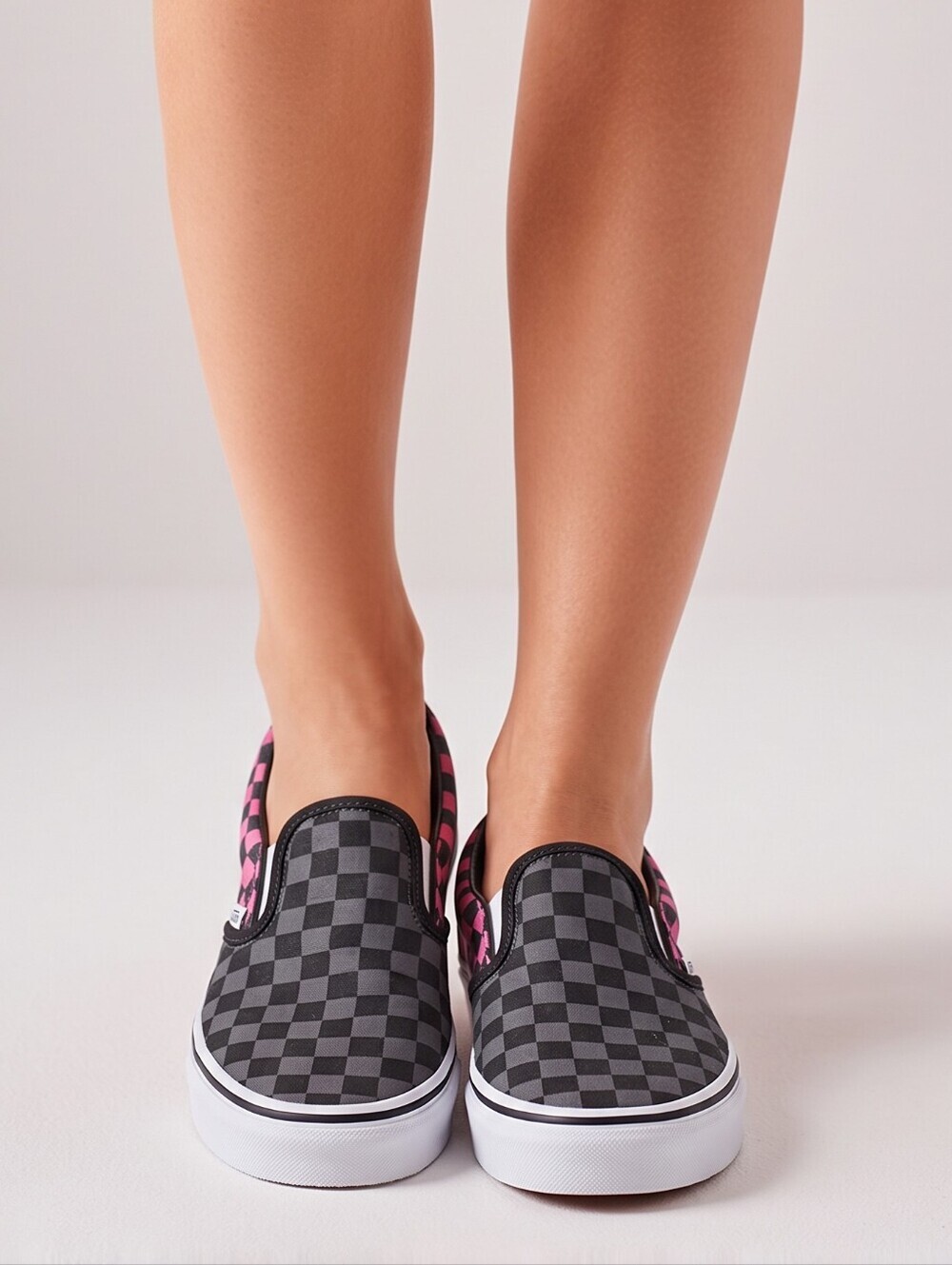 VANS Checkerboard Slip-On Carmine Rose Girls Shoes Kids Sz 2